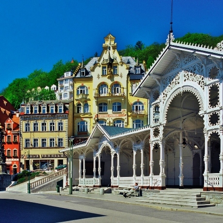 Karslbad, Karlovy Vary, fietsvakantie Bohemen, fietsvakantie Tsjechië