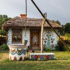 Zalipie Polen beschilderde huizen
