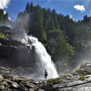 Krimmler Wasserfälle - fietsen met kinderen in de Alpen - Tauern