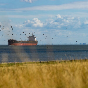 Schip nabij Cuxhaven