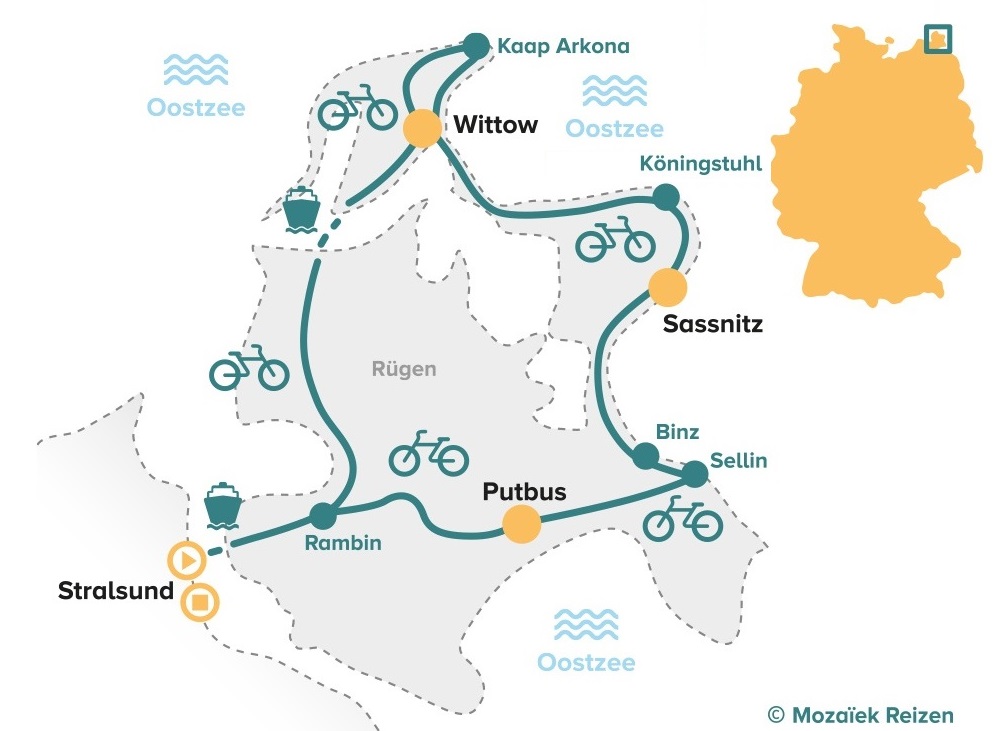 Fietsroute Rugen fietsvakantie Duitsland