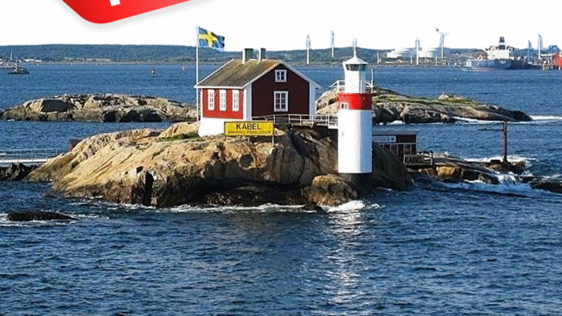 Gäveskär vuurtoren bij Göteborg new